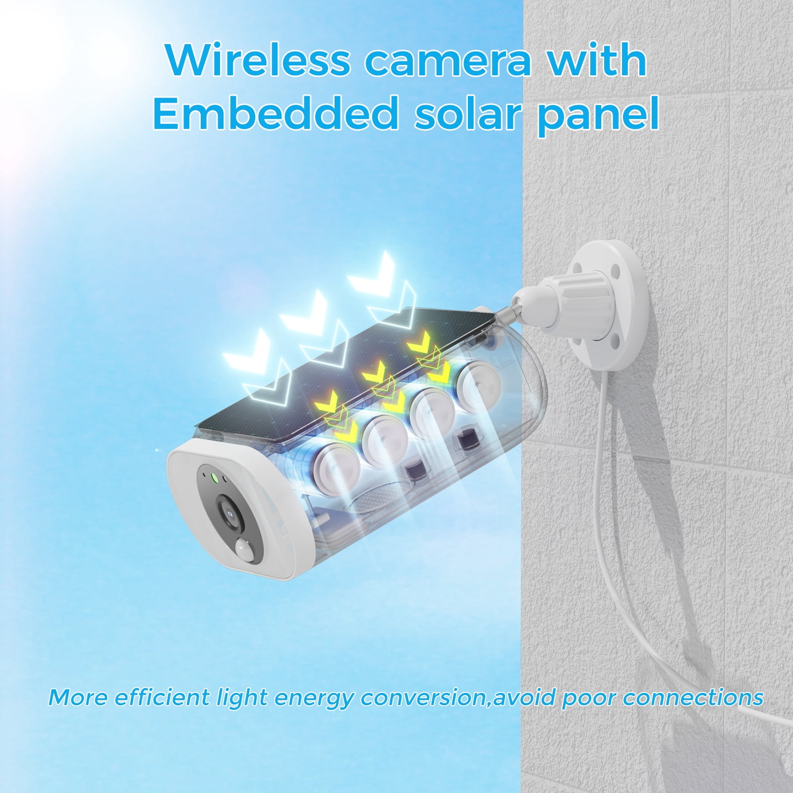 Hiseeu 4MP Wireless Security Camera Outdoor with AI Motion Detection & Siren, Non-Stop Solar Powered Charging, Color Night Vision, SD /Cloud Storage