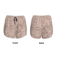 thumbnail image 3 of Yiaed Rose Gold Marble Texture Print Women's Running Shorts with Liner 3 Zipper Pockets Elastic Workout Athletic Gym Yoga Shorts-Small, 3 of 7