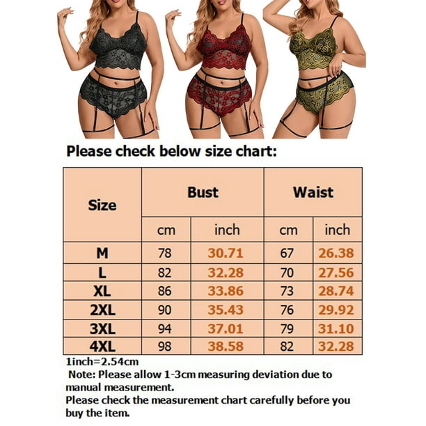 3pcs/Set Women'S Plus Size Comfortable High Waist Underwear, Christmas Red