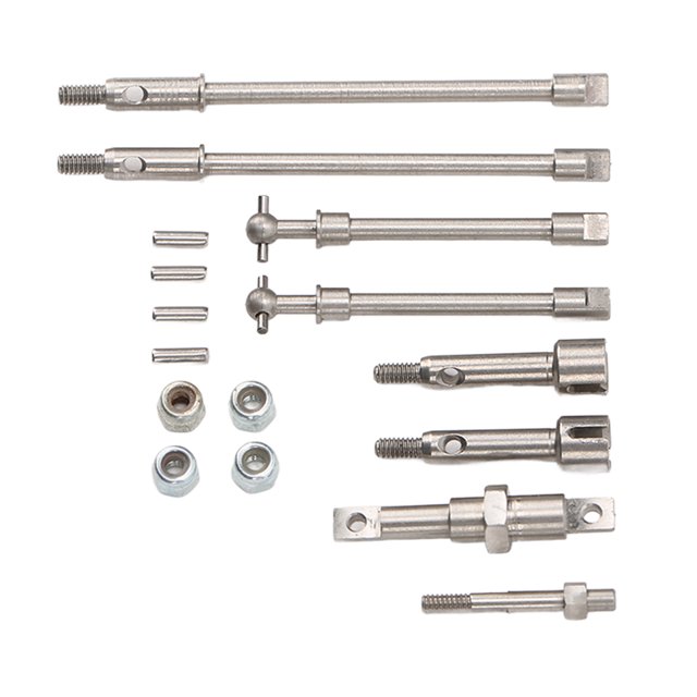 Eje De Transmisión RC Delantero, Duradero, Liviano, Resistente, De Alta Precisión, Plateado, De Acero Inoxidable, Eje De Transmisión CVD Para Axial SCX24 Cergrey RC Drive Shaft Axle