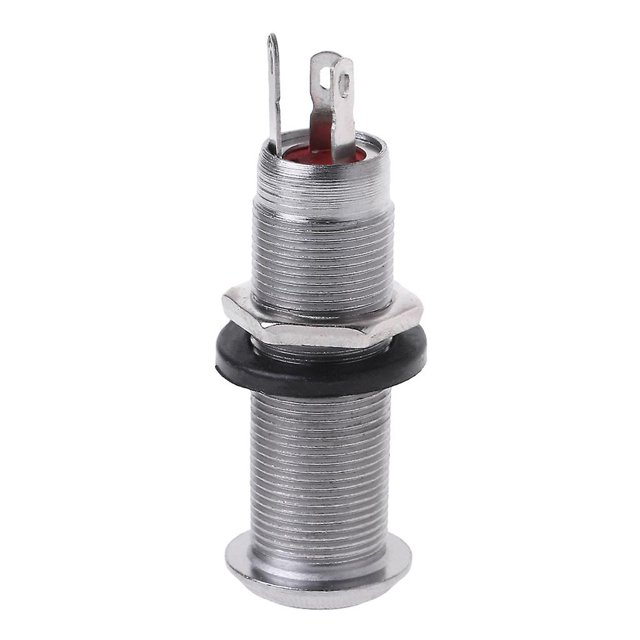 1 unidad de salida de cilindro cromado para guitarra bajo conector de 1/4 "parte, 11 Feliz Sencillez