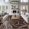 thumbnail image 3 of 8'x10' Area Rugs, Brown Flowers Indoor Outdoor Area Rug for Living Room Bedroom, Spring Floral Botanical Modern Art Washable Bathroom Rugs Kitchen Floor Carpet Mats Home Decor Aesthetic, 3 of 8