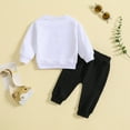 thumbnail image 4 of LUOGENLI Boys Shorts Size 7 Cargo Toddler Kids Boys Outfit Letters Prints Long Sleeves Tops Sweatershirt Pants 2Pcs Set Outfits Boys Shorts Size 7 Cotton Boys Shorts Size 7 Slim 12-18 Months, 4 of 6