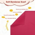 thumbnail image 2 of Uxcell 2-Pack Bandanas de Color Sólido, Pañuelo de Cabeza de Poliéster Suave de 21 Pulgadas/54cm para Hombres/Mujeres/Cowboys, Pañuelos para la Cabeza [Rojo Rosa], 2 of 7