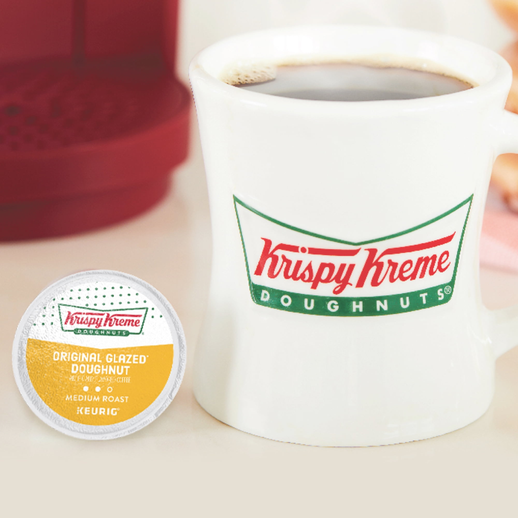Krispy Kreme Original Glazed Doughnut K-Cup Coffee Pods, Medium Roast, 24 Count for Keurig Brewers