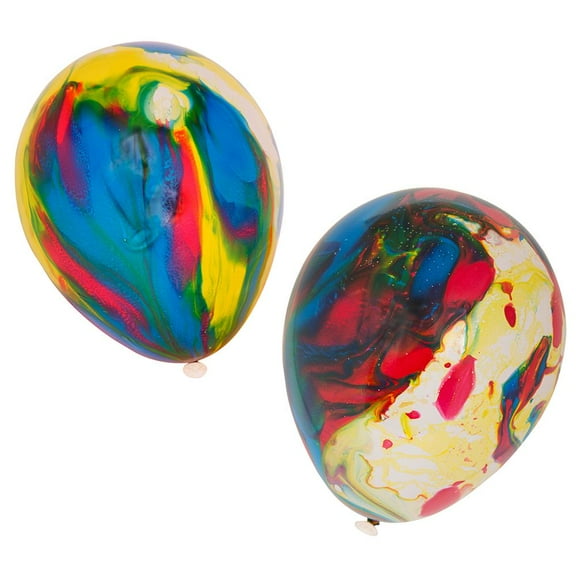 LOONBALLOON 1970s Balloons, 12″ MARBLEIZED (6 PK)