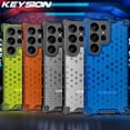 thumbnail image 2 of KEYSION-funda a prueba de golpes para Samsung, carcasa transparente de panal para Galaxy Note 20, S23 Ultra 5G S23 Plus S22 + S21 FE S20 Fivean unisex, 2 of 2