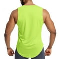 thumbnail image 3 of RYRJJ Men's Workout Sleeveless Shirt Quick-Dry Stretchy Swim Shirts Athletic Gym Running Beach Tank Top(Mint Green,3XL), 3 of 8