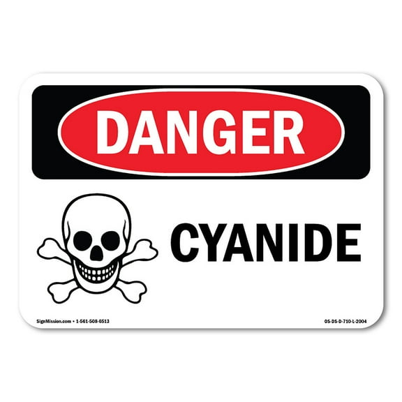 OSHA Danger Sign - Cyanide | Plastic Sign | Protect Your Business, Construction Site, Warehouse & Shop Area |  Made in The USA