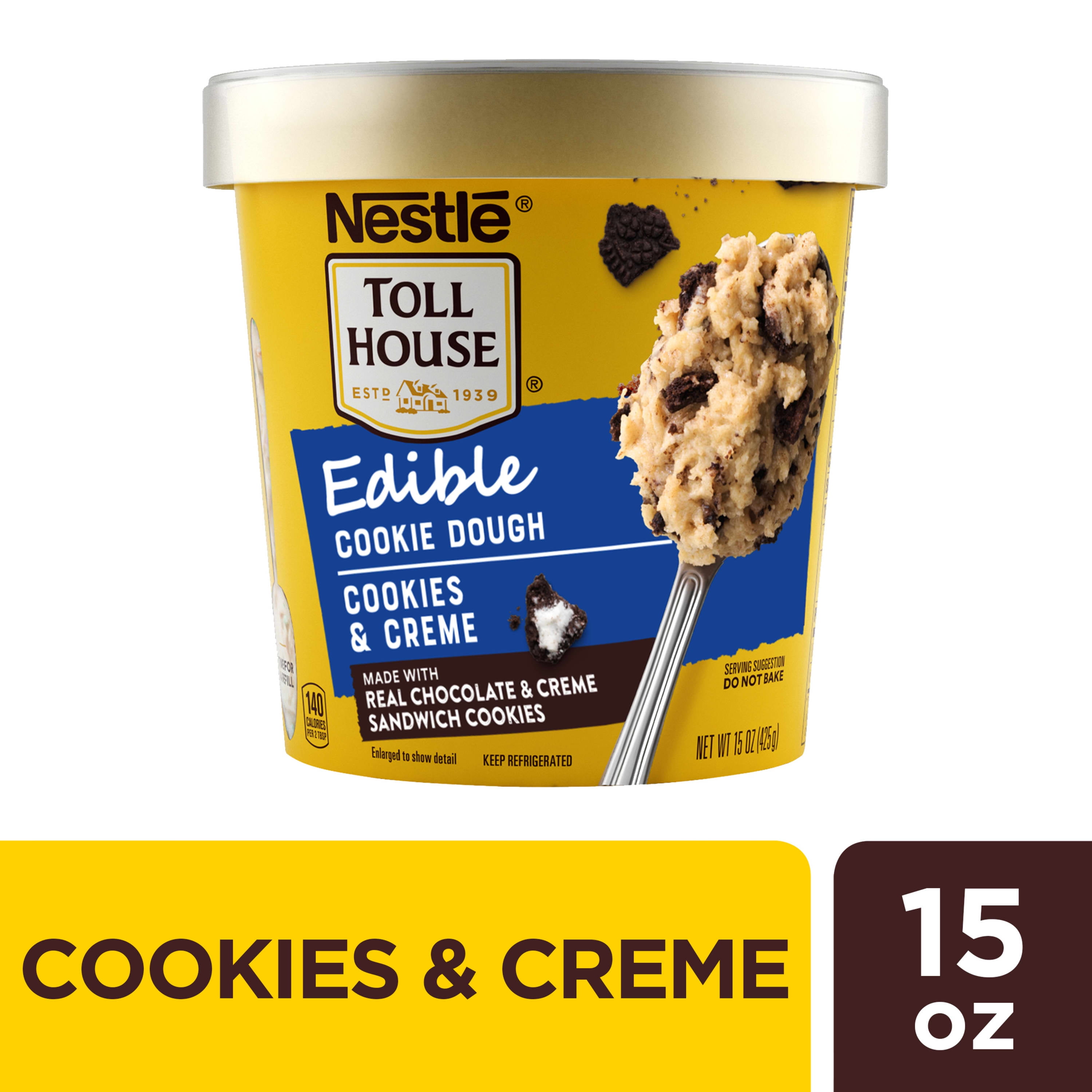 Nestle Toll House Cookies and Creme Edible Cookie Dough, 15 oz