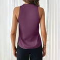 thumbnail image 5 of Ktyne Shirts for Under Blazers for Women Work Professional Sleeveless Blouse V Neck Vest Shirt Fashion Summer Work Tank Tops Purple XL, 5 of 7
