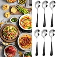 thumbnail image 1 of Iodue Tableware Round Spoon 304 Stainless Spoon Fork Household Cute Small Soup Spoon Thick Round Bottom Eating Spoon, 1 of 4