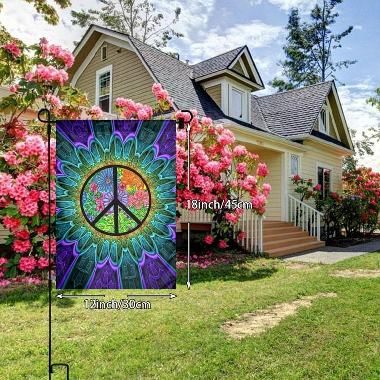 Peace Flag 12 X 18 inch Double Side Vertical Garden Flag Indoor