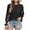 Black, variant on AOOCHASLIY 2023 Womens Sweater Women Casual Fashion Solid Hollow Out Pullover Long Sleeve Round-Neck Sweater