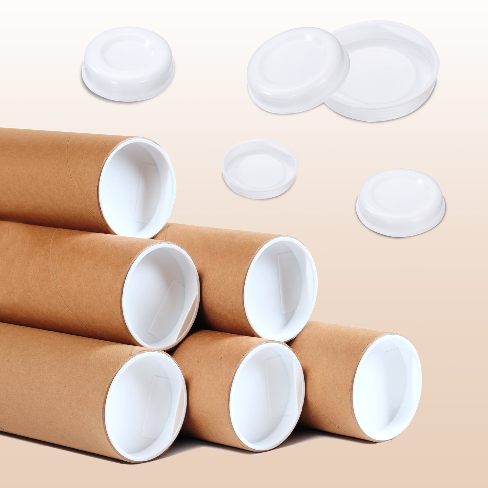 Unique Bargains Mailing Tube End Caps for Round Cardboard Tube Protection 2" ID