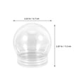 thumbnail image 2 of WEAVILUX 12Pcs Fillable Plastic Snow Globes Transparent Water Globe Jar for Home Decor, 2 of 8