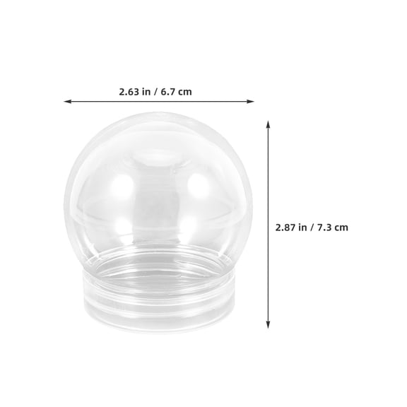 HONMEET 12pcs Clear Plastic Snow Globes Containers DIY Craft Enthusiasts Collectors