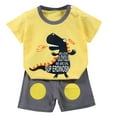 thumbnail image 2 of RTKFRFLM Toddler Boy Summer Shorts Set 2 Piece Summer And Girls Short Sleeved T Shirt Set And Girls Short Sleeved Shorts Clothes Set Outfits,Size 3-4 Years, 2 of 3