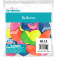Way to Celebrate Balloons 9" Assorted Neon Color Latex All Occasion ...