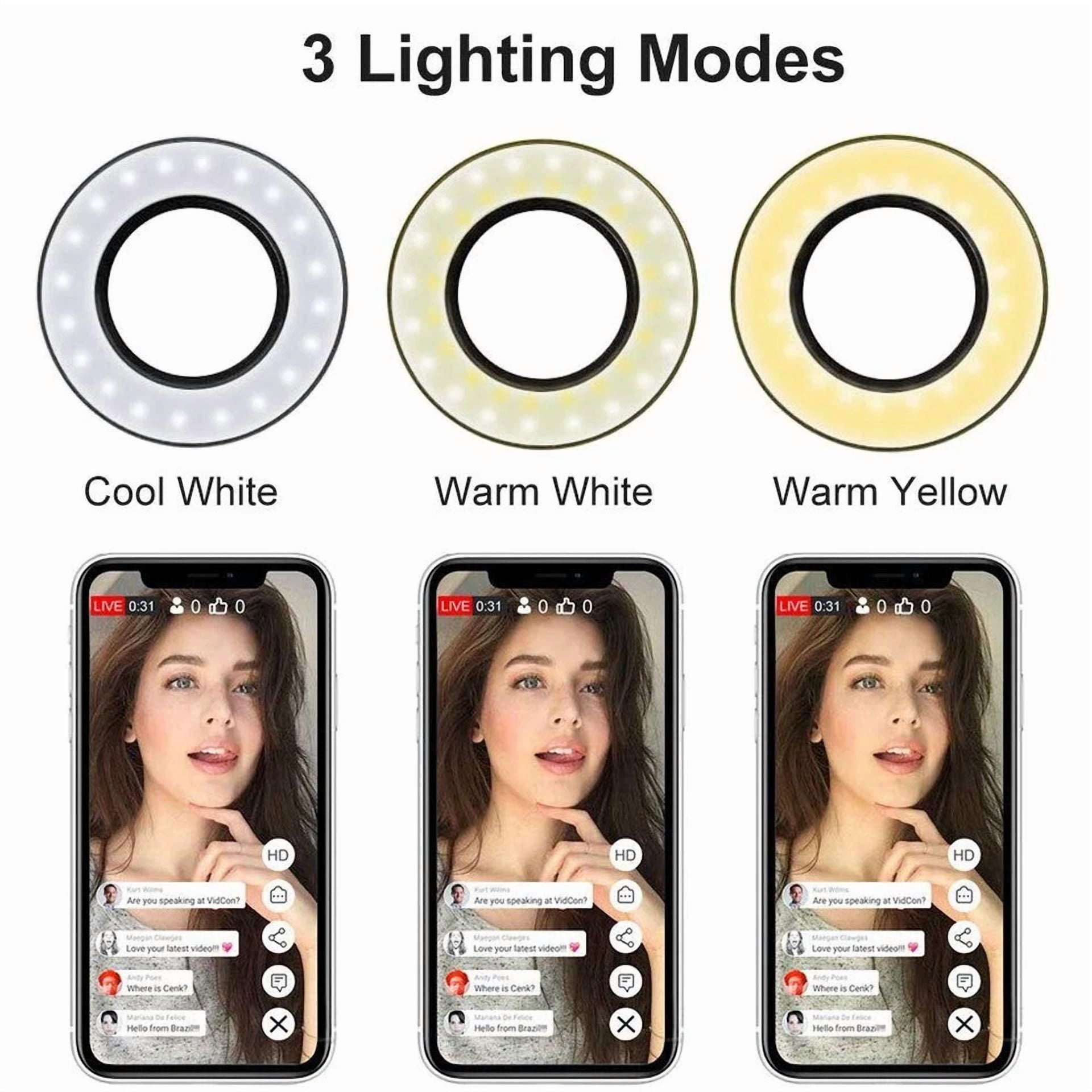 CRESTIN- Led Selfie Ring Light Phone Holder Flexible Stand Long Arm For Stream Live Lamp