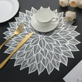 thumbnail image 4 of Un juego de 6 tapetes redondos de flores ahuecadas para fiestas de festivales, artículos de boda, centros de mesa y decoración de mesa., 4 of 6