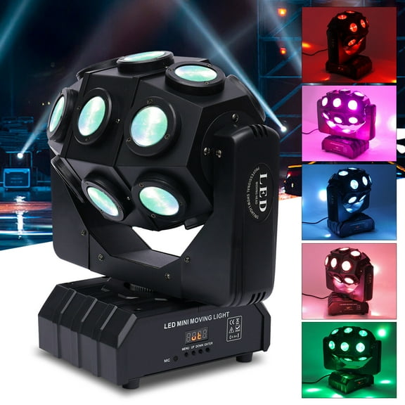 FETCOI 180W 18 PCS LED Moving Head RGB Stage Lighting lights DMX DJ Disco Strobe Beam