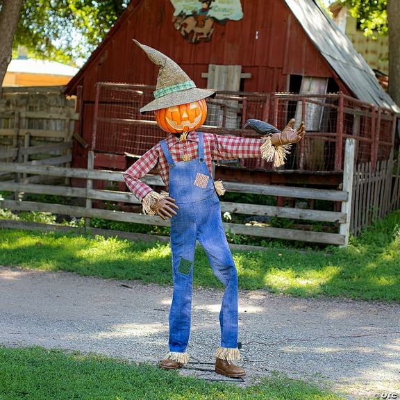 Seasonal Visions Animated Whimsical Scarecrow Halloween Decoration - 6 ft