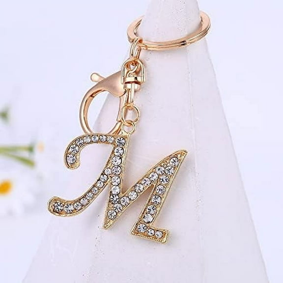 LINLIN Girl Letter Keychain,Decorative Keychain,Name Keychain Initial Gold 26 Letters A-Z Pendant Handbag Bag Decoration Gifts