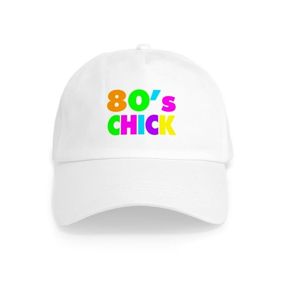 CafePress - Neon Colors 80'S Chick Cap - Adjustable 100% Brushed Unisex Casual Cotton Baseball Cap, Beige, 1