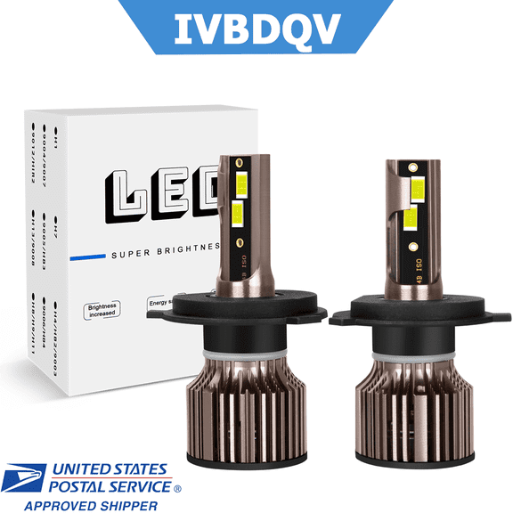 IVBDQV For Toyota Yaris 2006-2014 LED Headlight H4 High/Low Beam Bulbs 2Pcs 6500K White