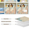 thumbnail image 4 of Yayeee Foldable Storage Basket for Shelves with Handles Set of 2 Waterproof Cloth Bins, Beige Rainbow Clouds, 4 of 7