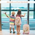 thumbnail image 2 of Costway 2PCS Kids Luggage Set 18'' Rolling Suitcase &  12'' Backpack Travel ABS Mermaid Pink, 2 of 6