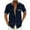 Dark Blue, variant on UVEASISHA Men's Big and Tall Button Down Shirts Fashion Contrast Collar Short Sleeve Dress Shirt Summer Business Casual Office Work Shirts with Pocket Black 4XL