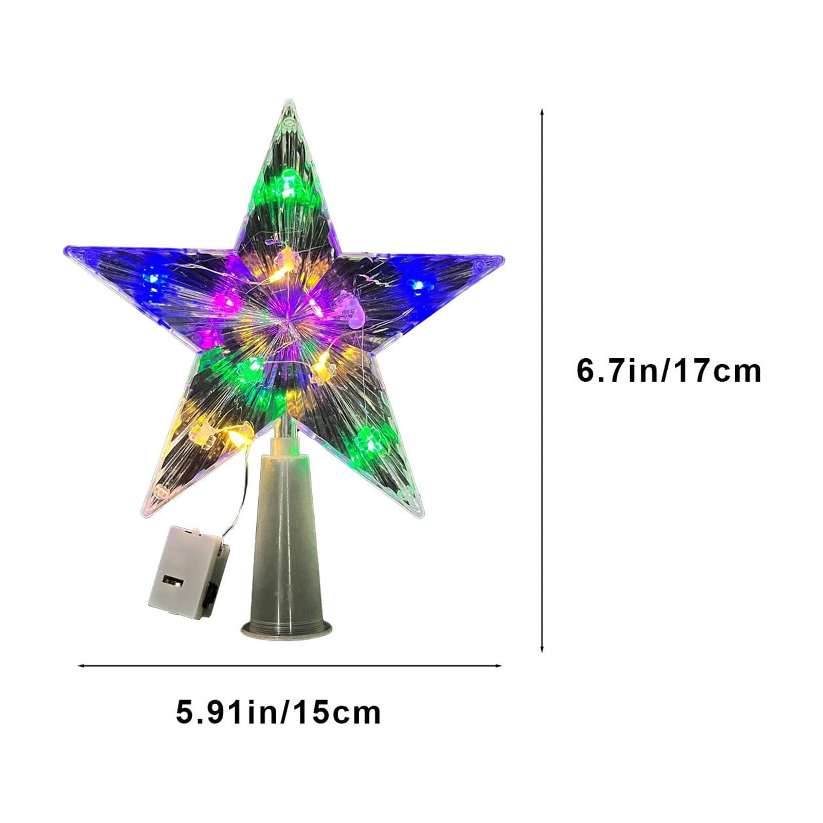 Étoile De Noël Rotative Avec LED Et Musique - Décoration Pour Sapin, Avec Support Réglable Et Alimentation USB