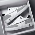 thumbnail image 4 of 1pair Men'S Fashion Skateboard Sneakers - Preppy Low-Top Lace-Up Casual Sports Shoes, Solid Color Faux Upper, Comfortable Fabric Lining, Durable PVC Sole, All-Season Outdoor Footwear, 4 of 9