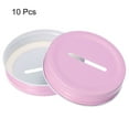 thumbnail image 3 of Unique Bargains 70mm/2.76' Tin Plate Coin Slot Bank Lid for Mason Jar Canning Cap, Pink 10Pack, 3 of 5