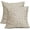 Tan Khaki, variant on Brown Sage Green Floral Block Print Pillow Covers 18x18 Inch Set of 2, Vintage Cottage Style Black Cream Decorative Throw Pillow Cases Outdoor Cushion Covers Rustic Farmhouse Sofa Couch Bed Decor