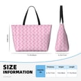 thumbnail image 2 of Defioc Breast Cancer Awareness5 Pattern Beach Bag for Women - Large Beach Tote Bag Waterproof Sandproof Swim Pool Bag Everyday Bag Handbags with Zipper, 2 of 6