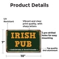 thumbnail image 2 of Irish Pub Street (2 Pack) 7 Inch x 10 Inch Novelty Aluminum Metal Sign Good Craic Cold Pints Durable Weatherproof UV Protected Perfect for Bars Kitchens Man Caves Fun Gift for Irish, 2 of 6