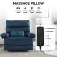 thumbnail image 6 of HOMYEDAMIC Oversized Recliner Chair, Plus Size 28 inch Large Wide Seat Manual Flannel Recliner with Pockets & Massage Pillow 350 lb Capacity for Living Room Adults, 6 of 7