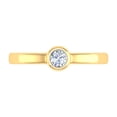 thumbnail image 3 of 1/4 Carat Bezel Set Diamond Solitaire Engagement Ring Band in 14K Yellow Gold (Ring Size 6.75), 3 of 4