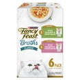 thumbnail image 1 of Purina Fancy Feast Broths Classic Chicken & Salmon Collection 6C Variety pack, Cat Treats, 40g x 6, 1 of 9