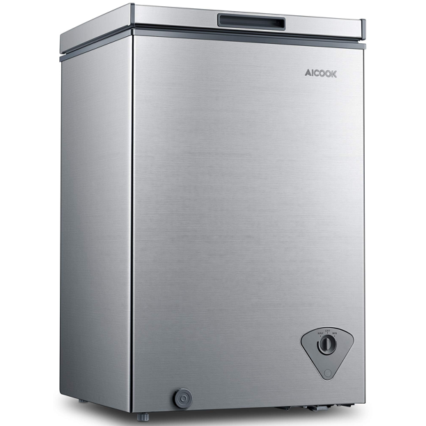 Chest Freezer, 3.5 Cu.Ft Freezer Chest Quiet, Free Standing Compact Freezer with Removable