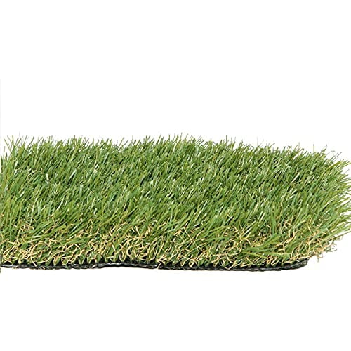 1.6-inch Blade Height Zen Garden PZG Premium Artificial Grass Patch w/Drainage Holes & Rubber Backing 4-Tone Realistic Synthetic Grass Mat 