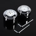 thumbnail image 1 of 7/8" and 1" Motorcycle Handlebar Mount Watch Dial Clock and Thermometer for Temperature in White, 1 of 7