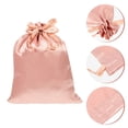 thumbnail image 4 of 8 bolsas de satén con cordón para joyería, bolsas de almacenamiento de satén para accesorios para el cabello, pequeñas bolsas de aseo de viaje, bolsas de satén rosa para regalos de boda, 4 of 8