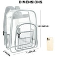 thumbnail image 3 of KOITHOT Heavy Duty Clear Backpacks Large Capacity Transparent Waterproof Backpacks for School Stadium College,Gray, 3 of 7