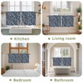 thumbnail image 6 of Dandelion Tier Curtains, Navy Blue Flowers Modern Minimalist Spring Light Filtering Kitchen Curtains, 2Pcs Rod Pocket Half Window Treatments Panels for Sink Cafe Cabinet Camper 27.5x36 Inches, 6 of 9
