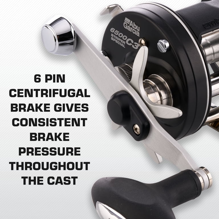 Abu Garcia C3 Striper Special Round Reel, 6500 Size Fishing Reel