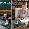 thumbnail image 3 of Phone Case for Samsung Z Flip 6 Case Wallet Magnetic Detachable, 2 in 1 Leather Slim Cover Samsung Galaxy Z Flip 6 Case with Card Holder Black Shockproof with Lanyard (Green), 3 of 16